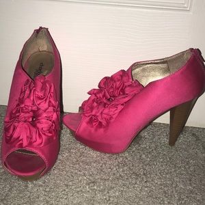 Pink Peep Toe Pumps